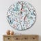 Designart - Chinoiserie With Birds and Peonies X - Traditional Metal Circle Wall Art